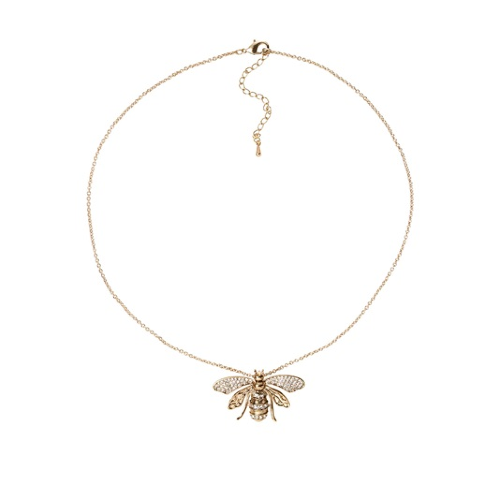 Ожерелье с подвеской-брошью Актуальное украшение в анималистском тренде. Съемную брошь в виде пчелы можно носить отдельно или как кулон на длинной цепочке. Дополни комплект серьгами из этой коллекции.